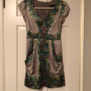 Nanette Laporte dress with colorful pattern.